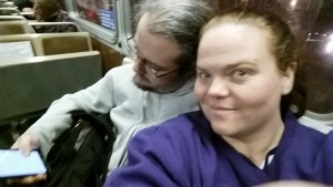 hubs and me on the BART